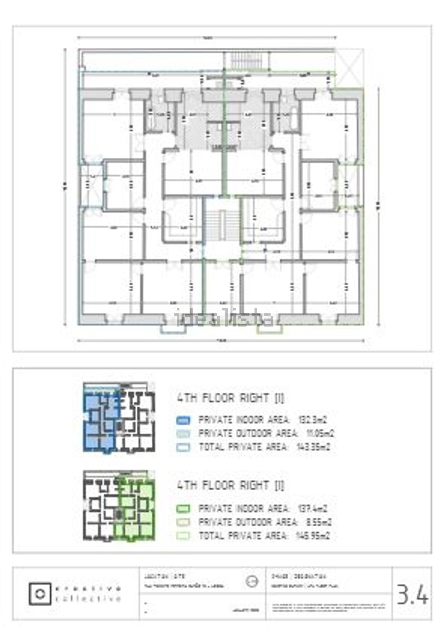 公寓 t3出售在Rua Tenente Ferreira Durão, 12 - 平面图