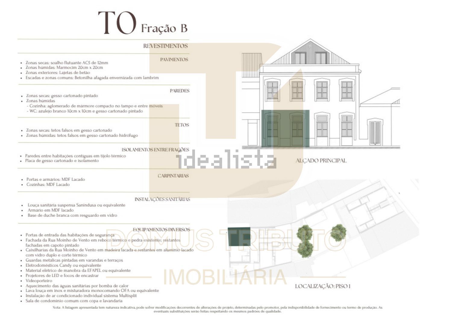 T0（单人公寓）出售在 Centro Histórico de Leça - 平面图