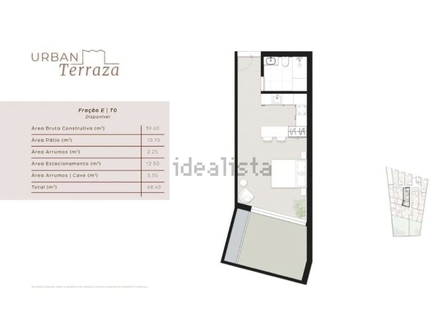 T0（单人公寓）出售在Avenida Senhora da Hora, 459 a - 平面图