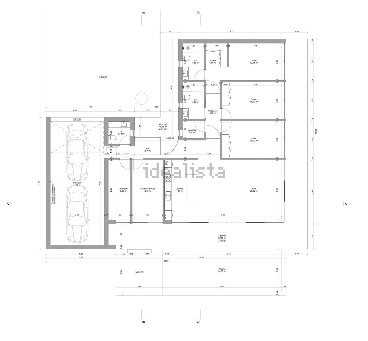 小楼房或独栋别墅出售在Rua das Figueiras, 58 - 平面图