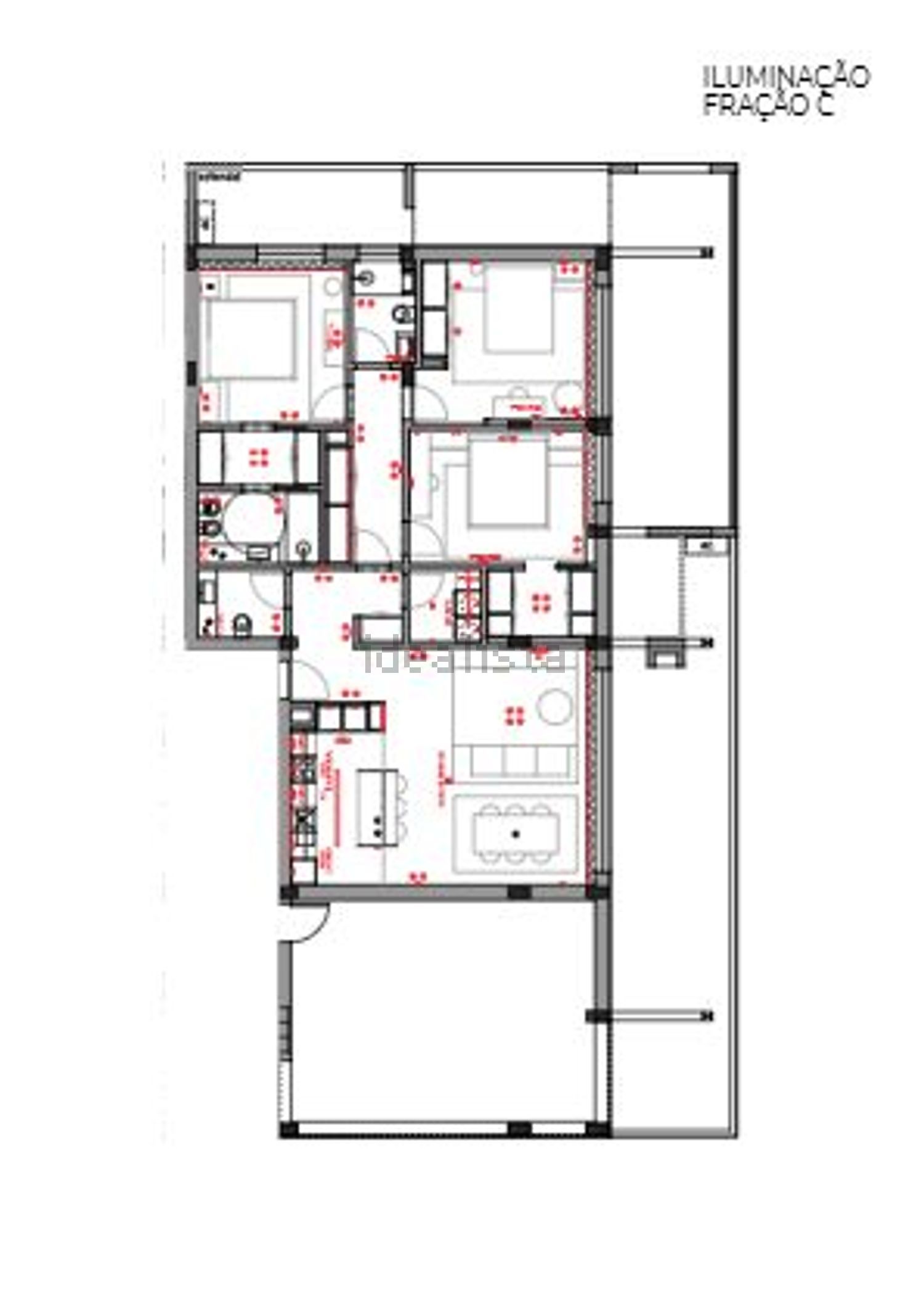 公寓 t3出售在Rua Prof. Manuel Braço Forte Júnior - 平面图