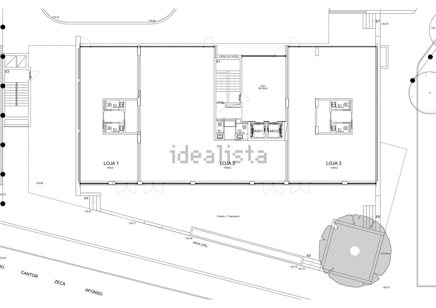 公寓 t2出售在Rua do cantor Zeca Afonso, 793 - 平面图