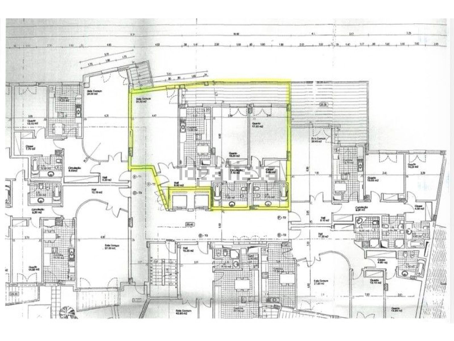 公寓 t2出售在Rua Doutor Vasco Moniz, 25 - 平面图