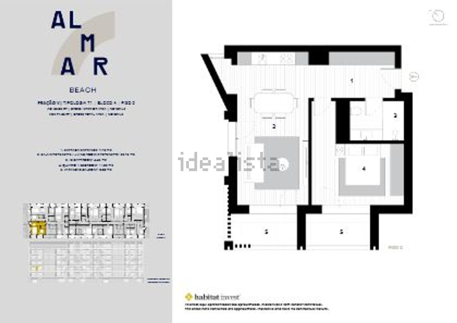公寓 t3出售在Alameda de Guerra Junqueiro s/n - 平面图