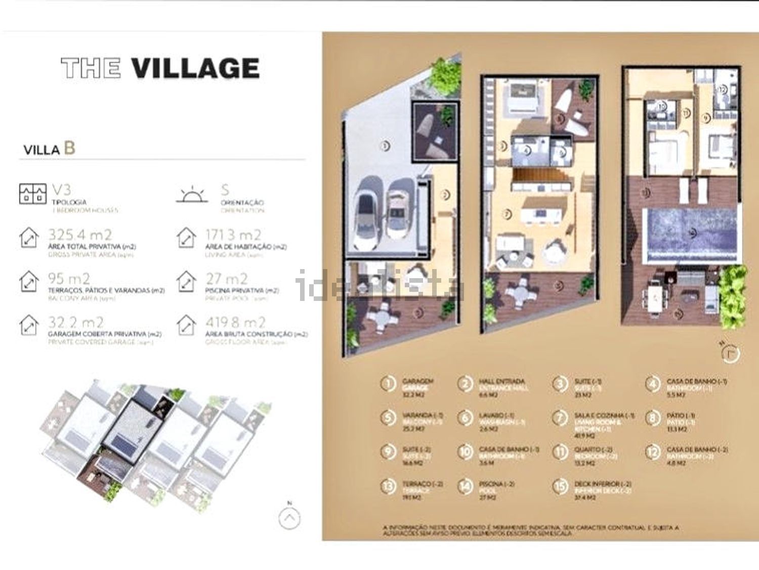 小楼房或独栋别墅出售在Rua da Bela Vista - 平面图