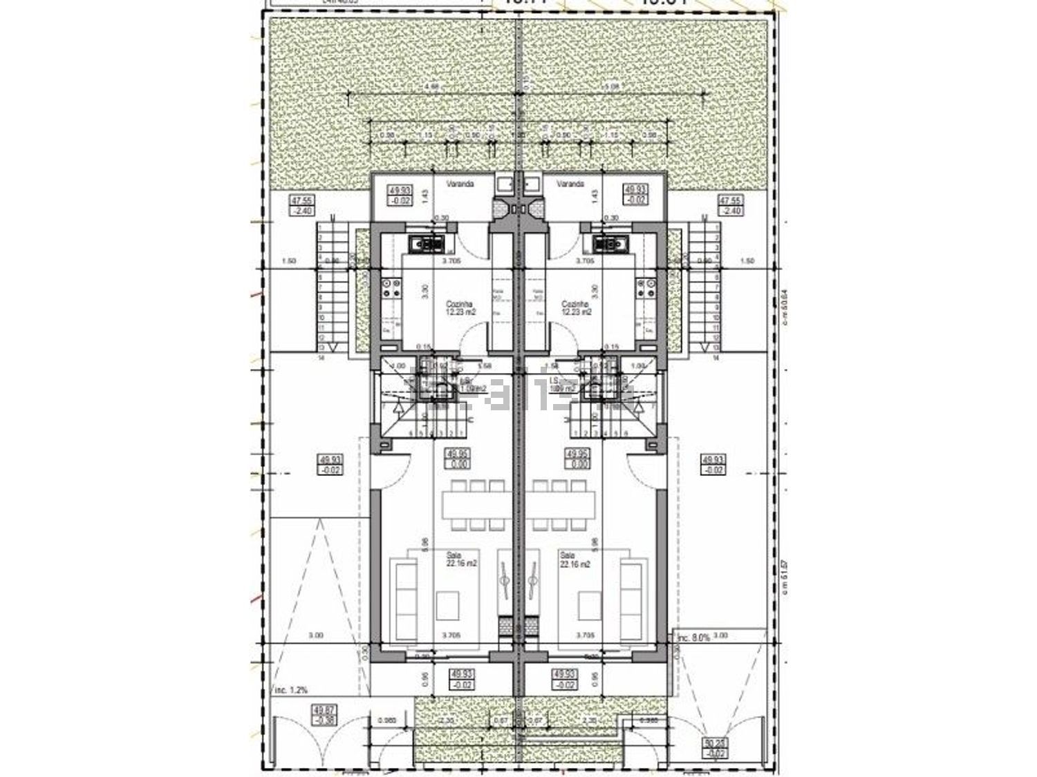 小楼房或独栋别墅出售在Rua Tomás de Alcaide - 平面图