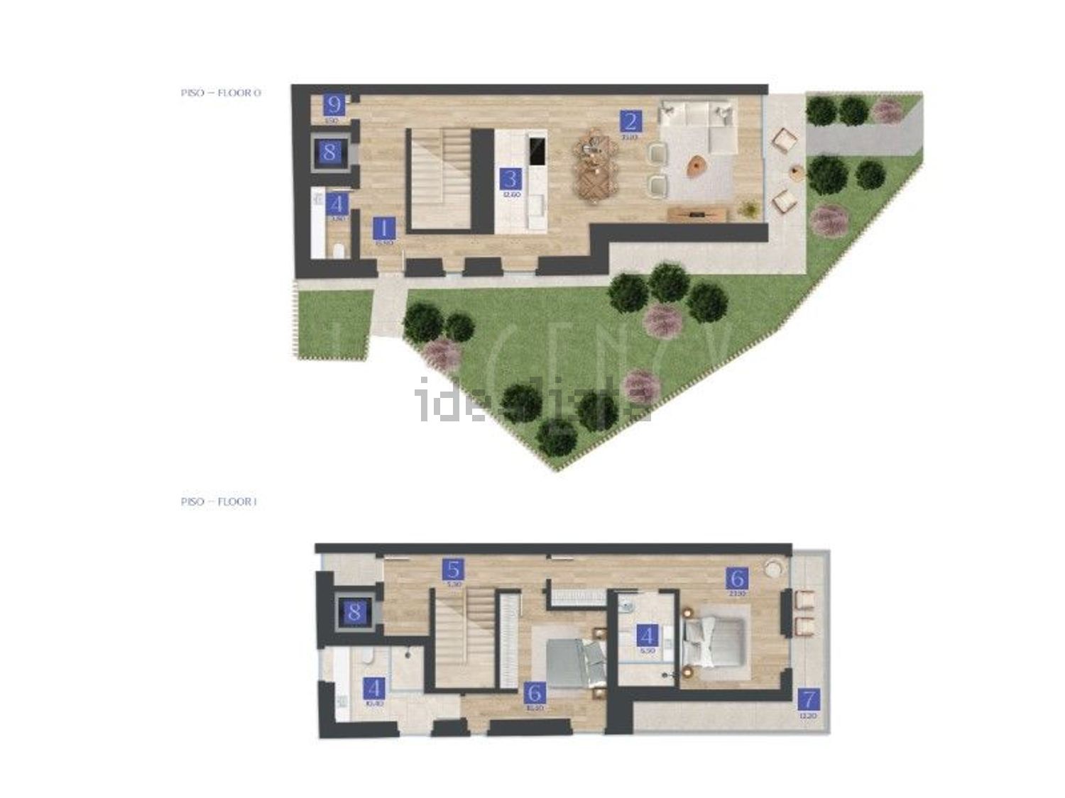 小楼房或独栋别墅出售在 Centro de Cascais - 平面图