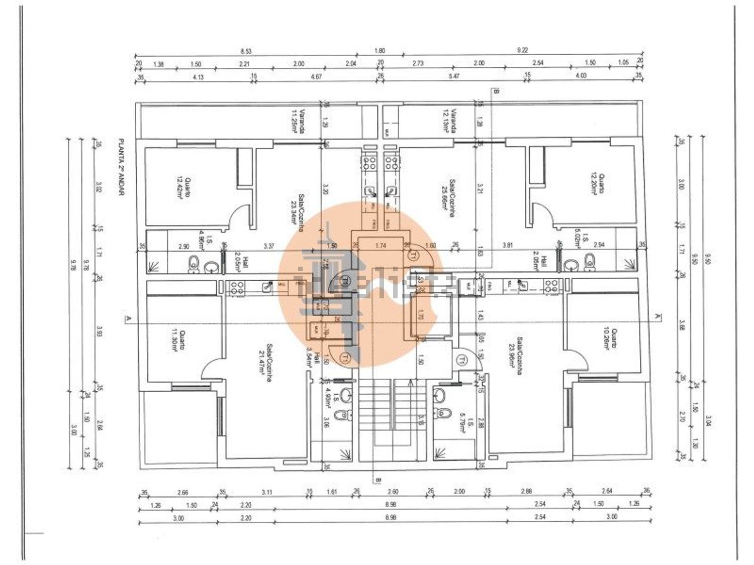 公寓 t1出售在 Vila Real de Santo António - 平面图