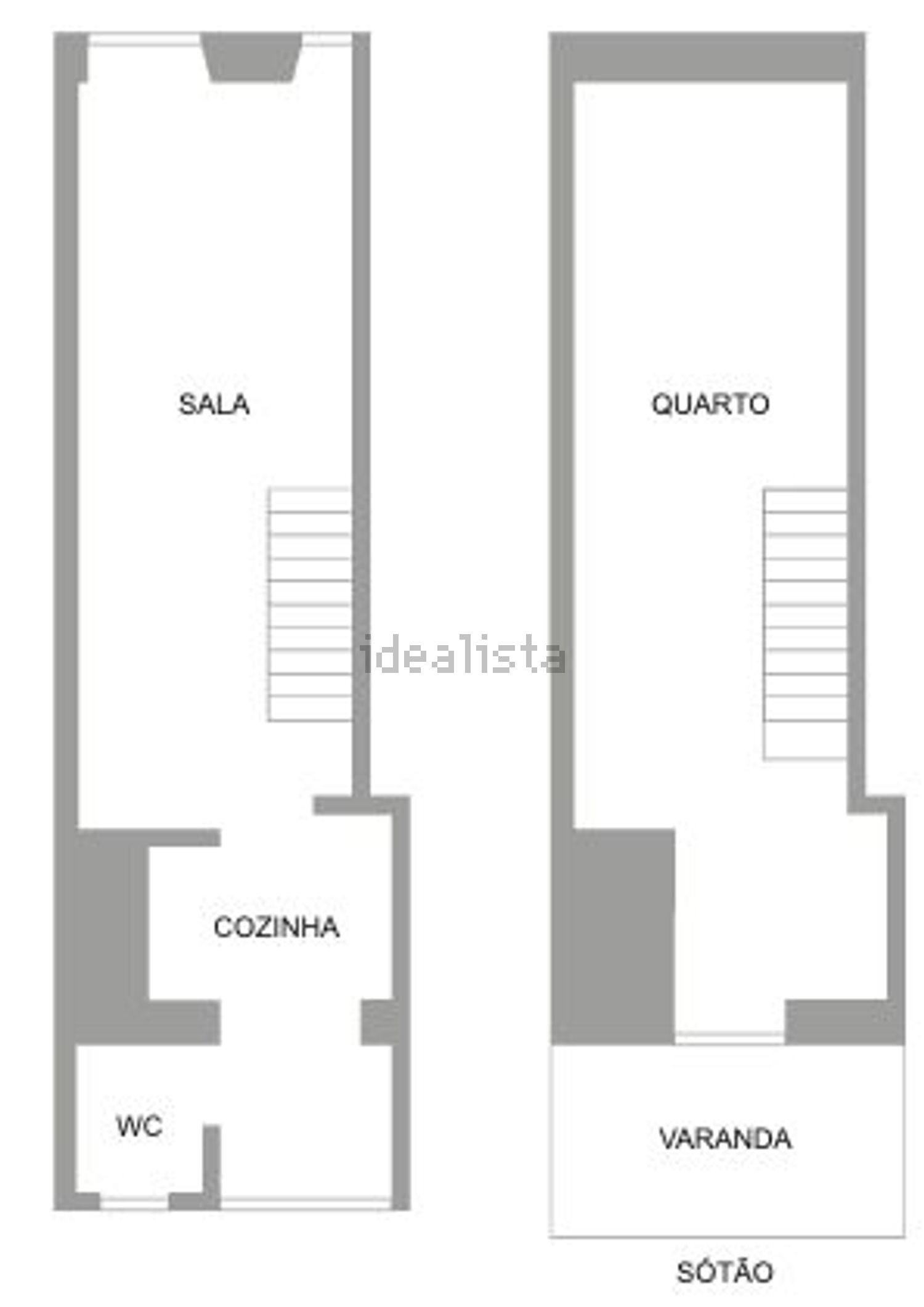 公寓 t1出售在Rua do Embaixador s/n - 平面图