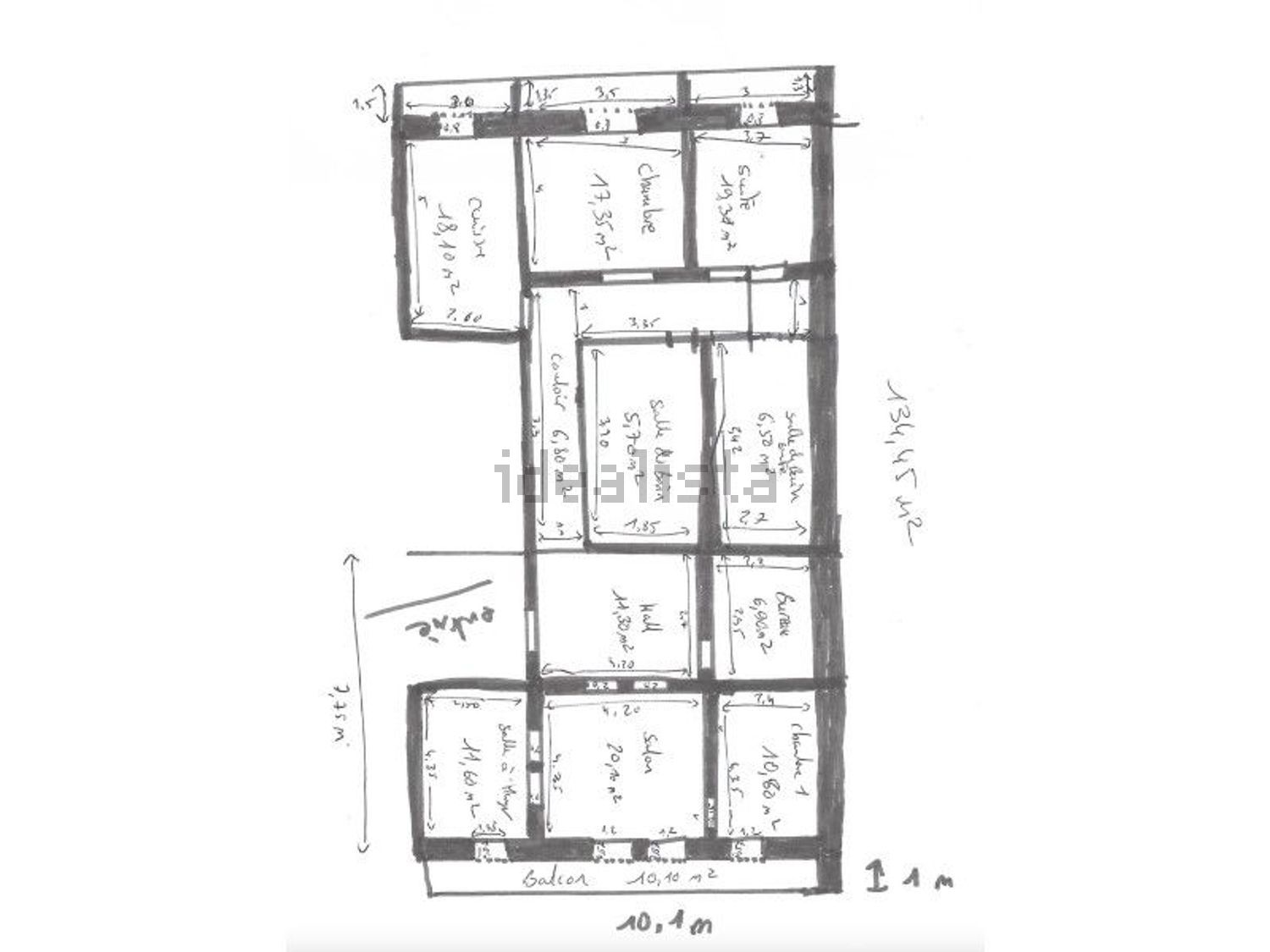 出租公寓 t3在Rua Maria, 31 - 平面图