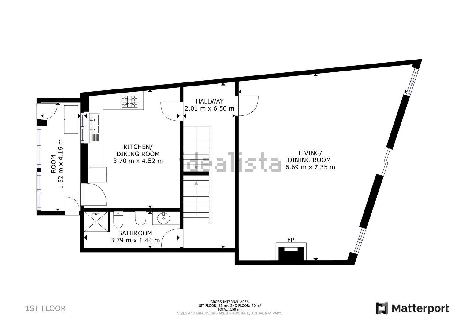 小楼房或独栋别墅出售在 Estação - 平面图