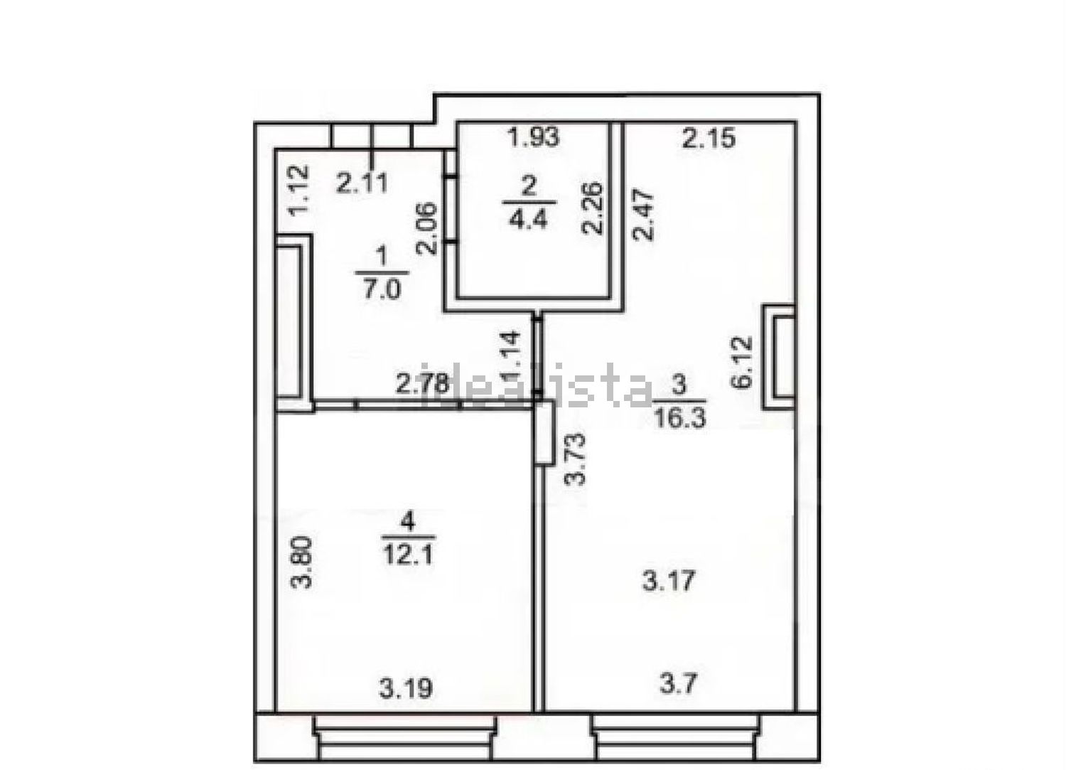出租公寓 t1在Praça do Príncipe Real, 28 - 平面图