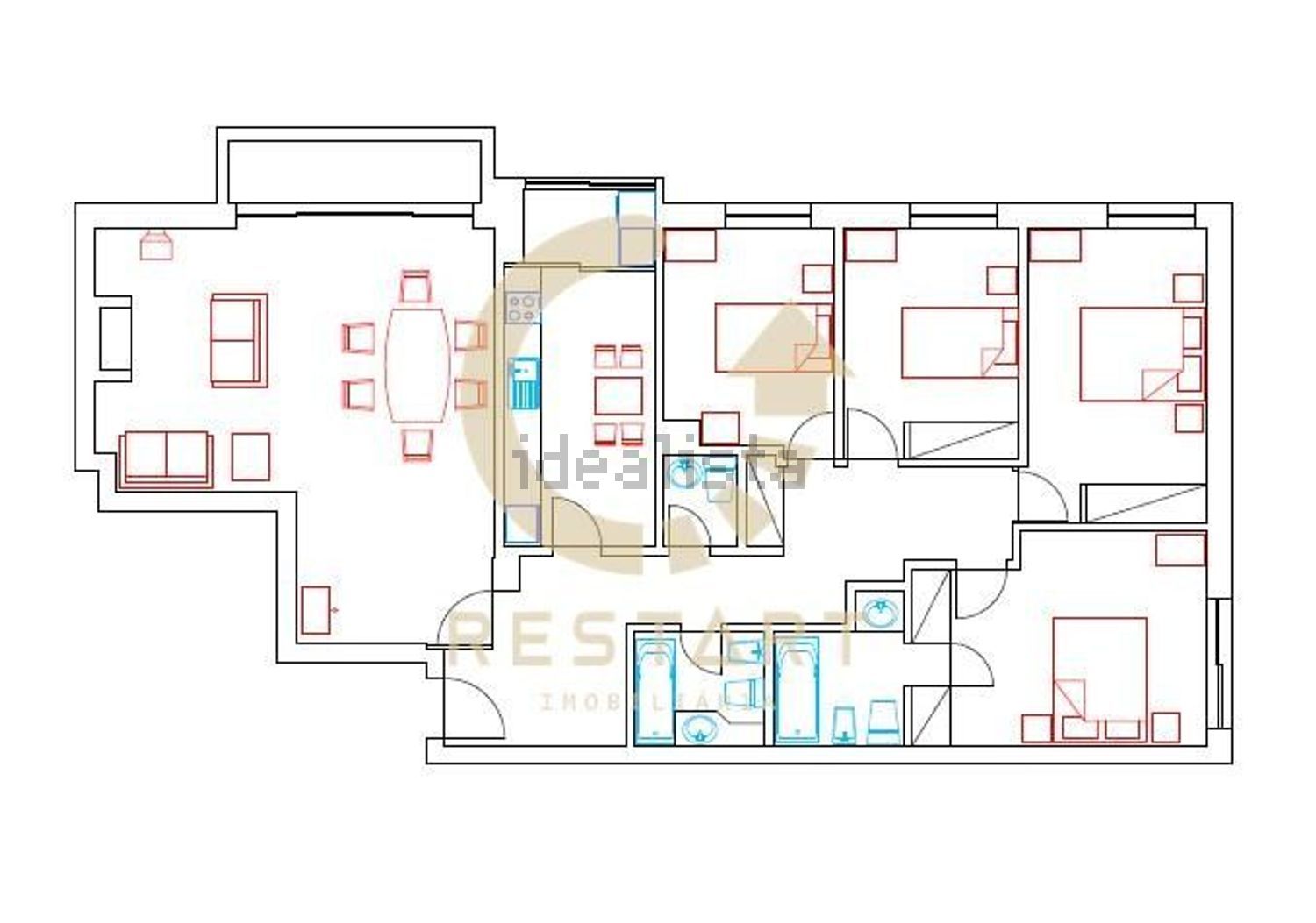 公寓 t4出售在Rua Arquitecto Cassiano Barbosa s/n - 平面图