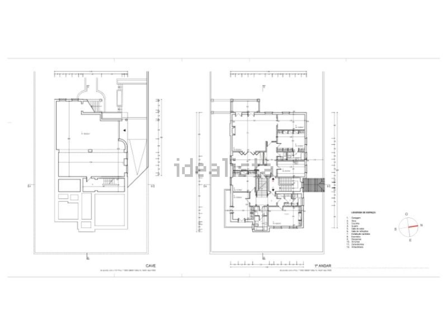 小楼房或独栋别墅出售在Avenida Santa Joana Princesa - 平面图