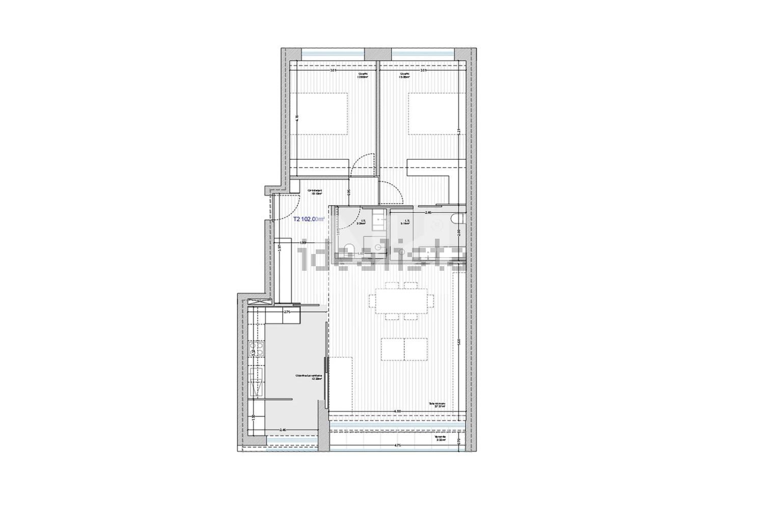公寓 t2出售在 Centro - 平面图