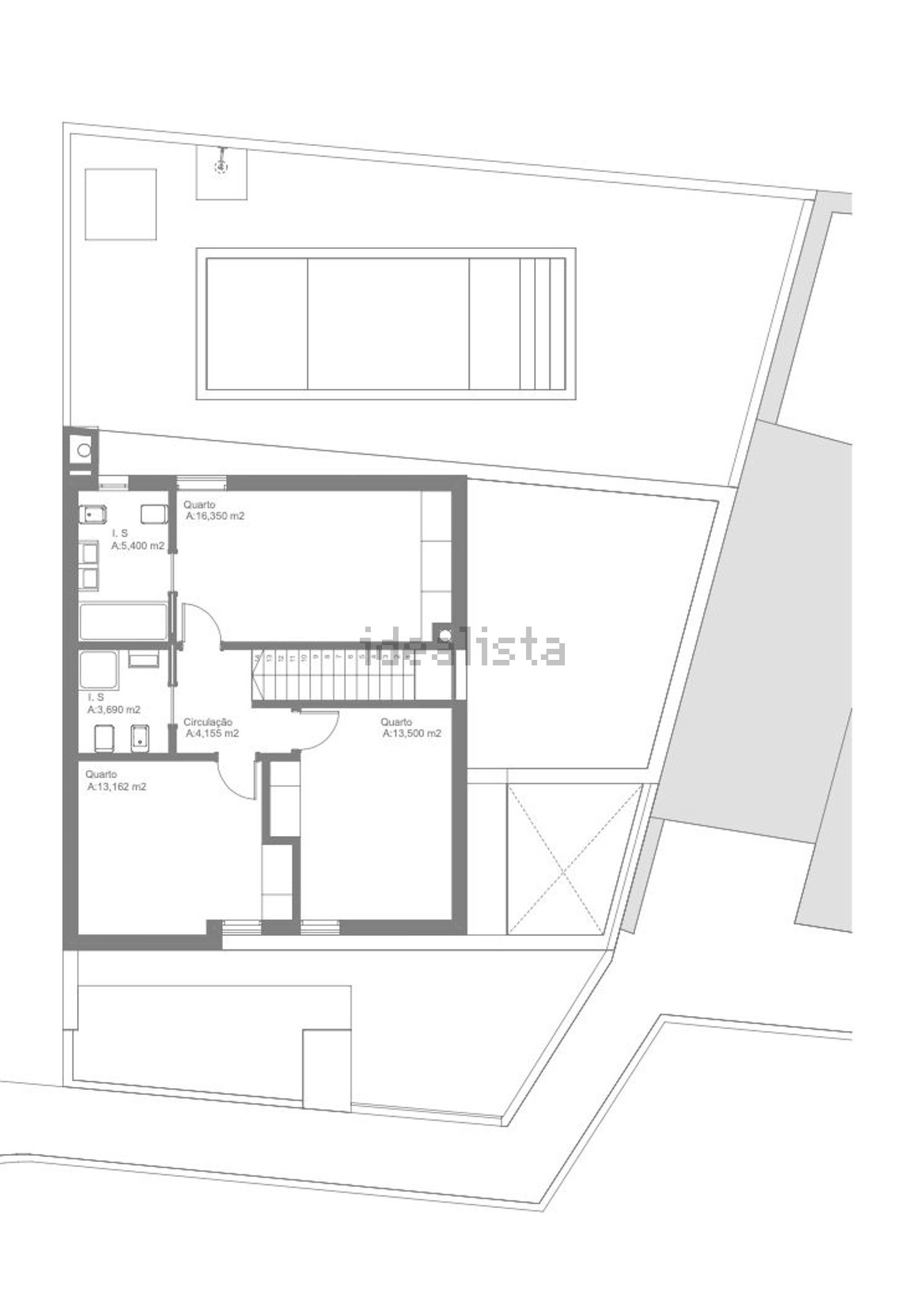 双拼别墅出售在Beco Dinis Gregorinho, 65 - 平面图