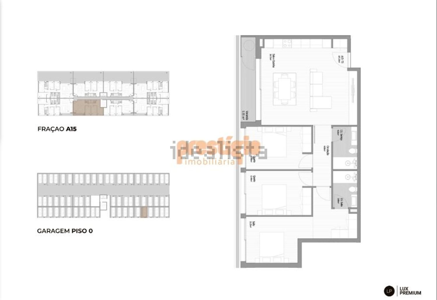 公寓 t3出售在Rua São Tiago, 179 - 平面图