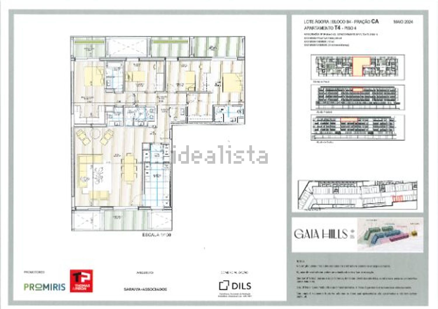 公寓 t4出售在 Cais do Cavaco s/n - 平面图
