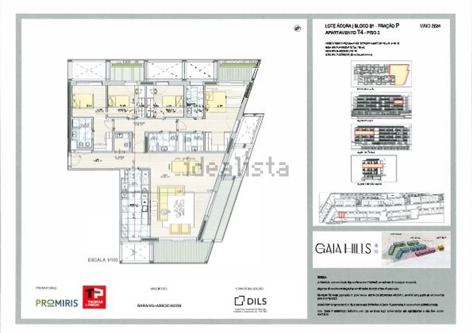 公寓 t4出售在 Cais do Cavaco s/n - 平面图