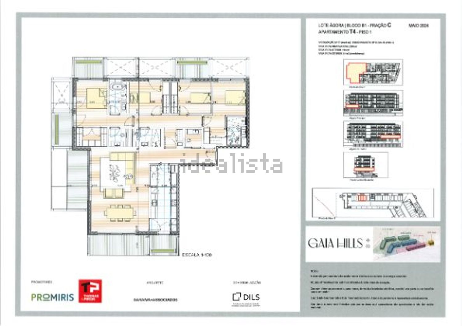 公寓 t4出售在 Cais do Cavaco s/n - 平面图