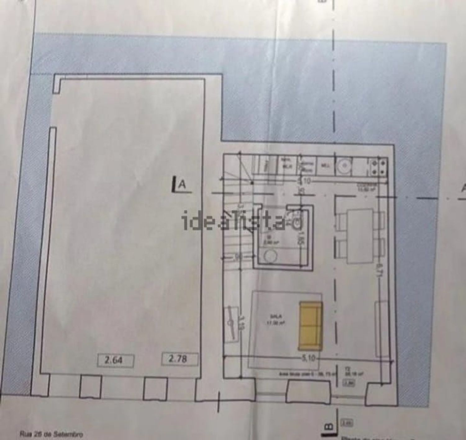 小楼房或独栋别墅出售在Rua 26 de Setembro - 平面图