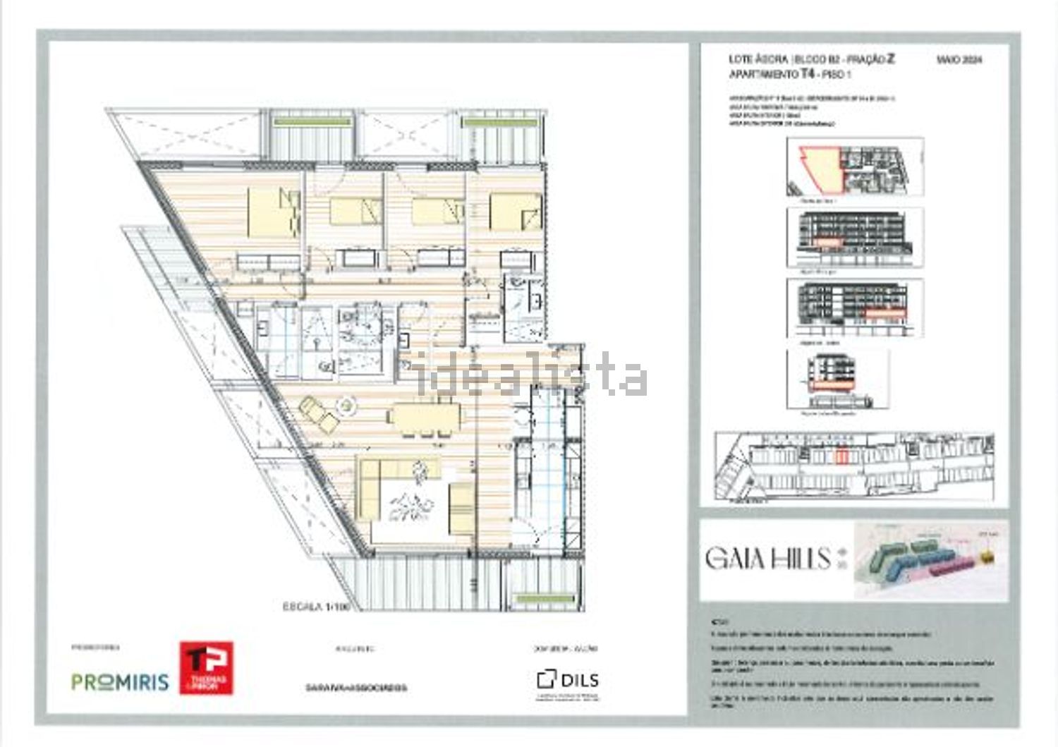 公寓 t4出售在 Cais do Cavaco s/n - 平面图