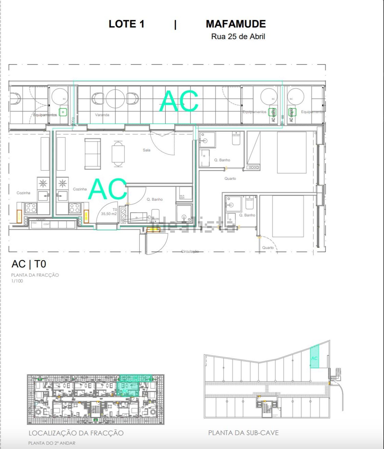 公寓 t1出售在Rua 25 de Abril, 264 - 平面图