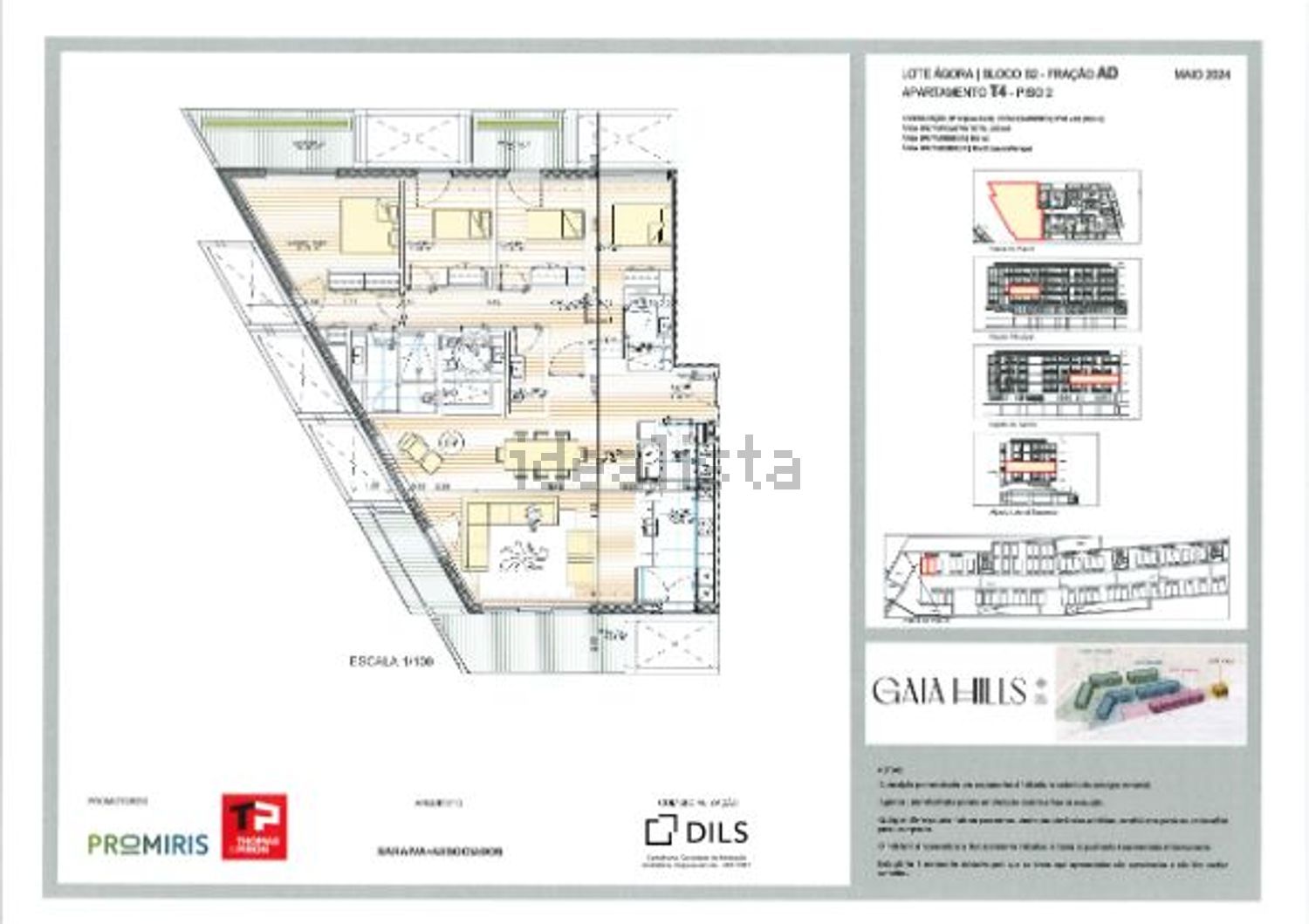 公寓 t4出售在 Cais do Cavaco s/n - 平面图