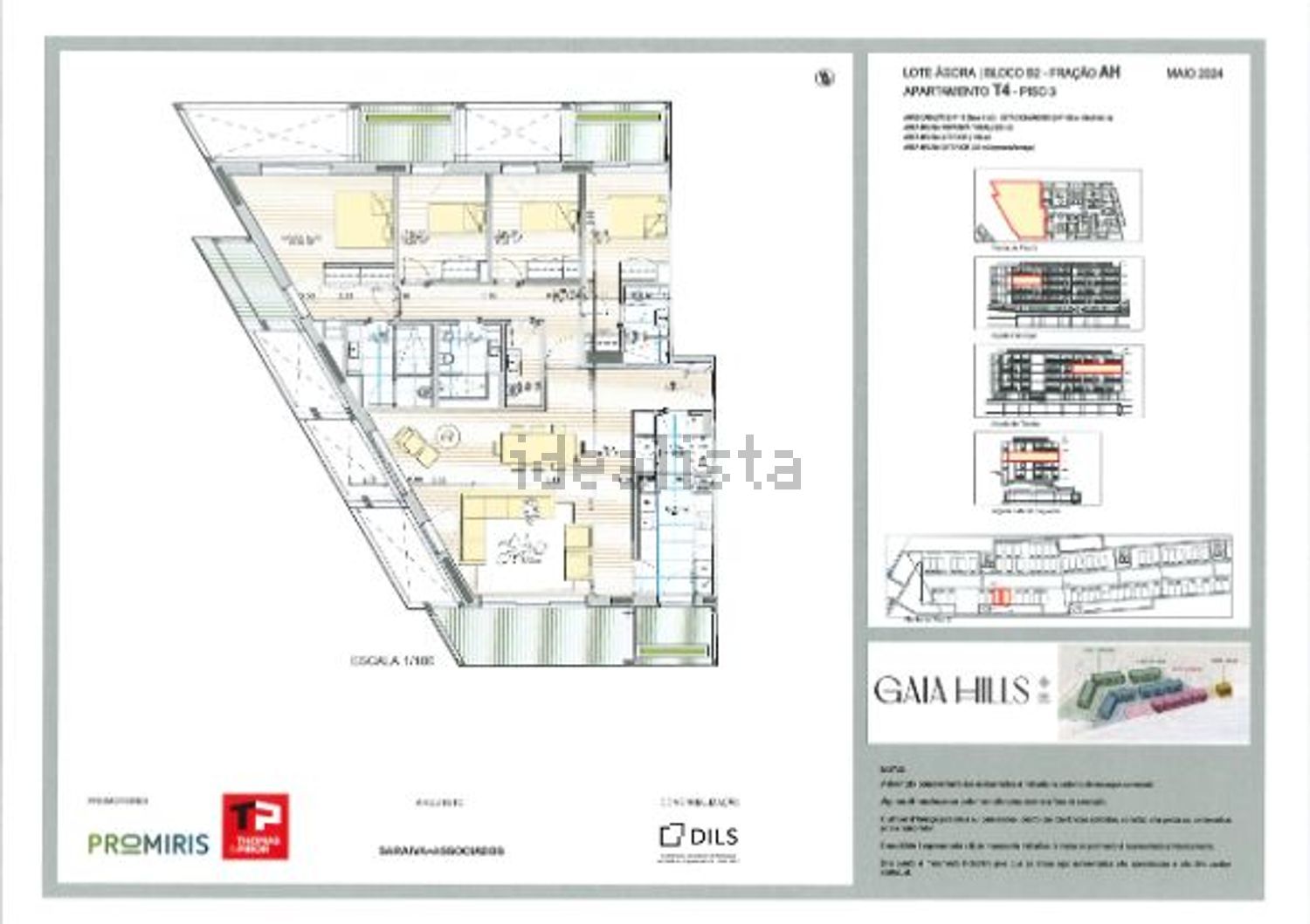 公寓 t4出售在 Cais do Cavaco s/n - 平面图