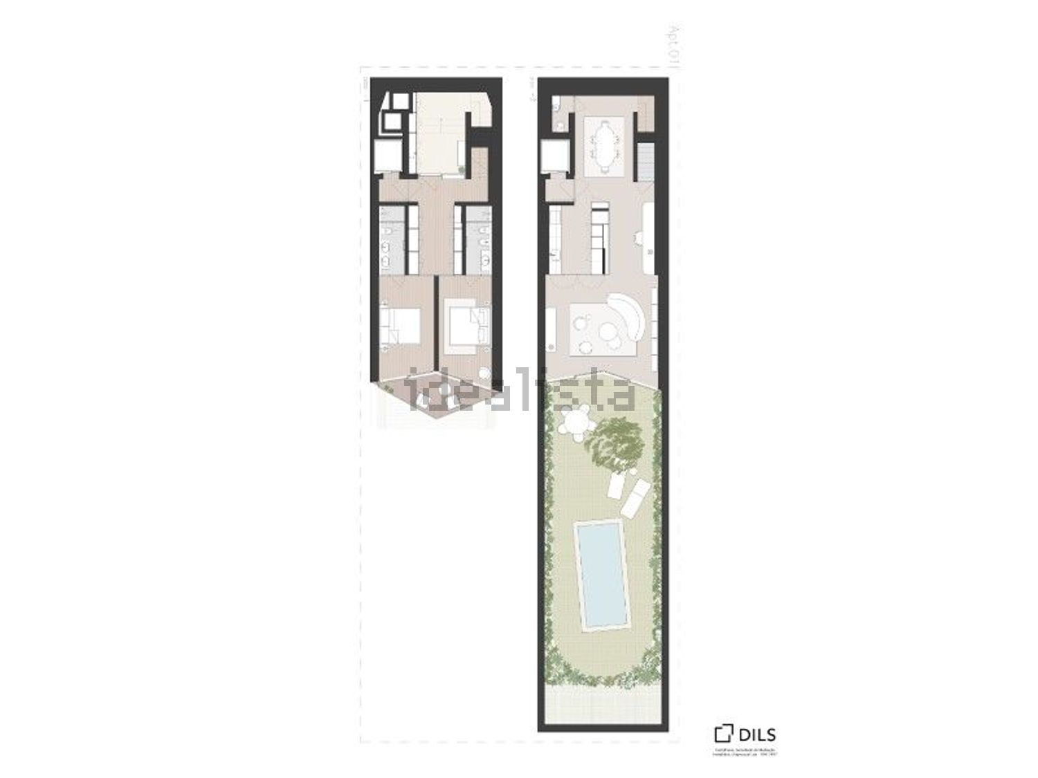 公寓 t2出售在Rua da Lapa s/n - 平面图