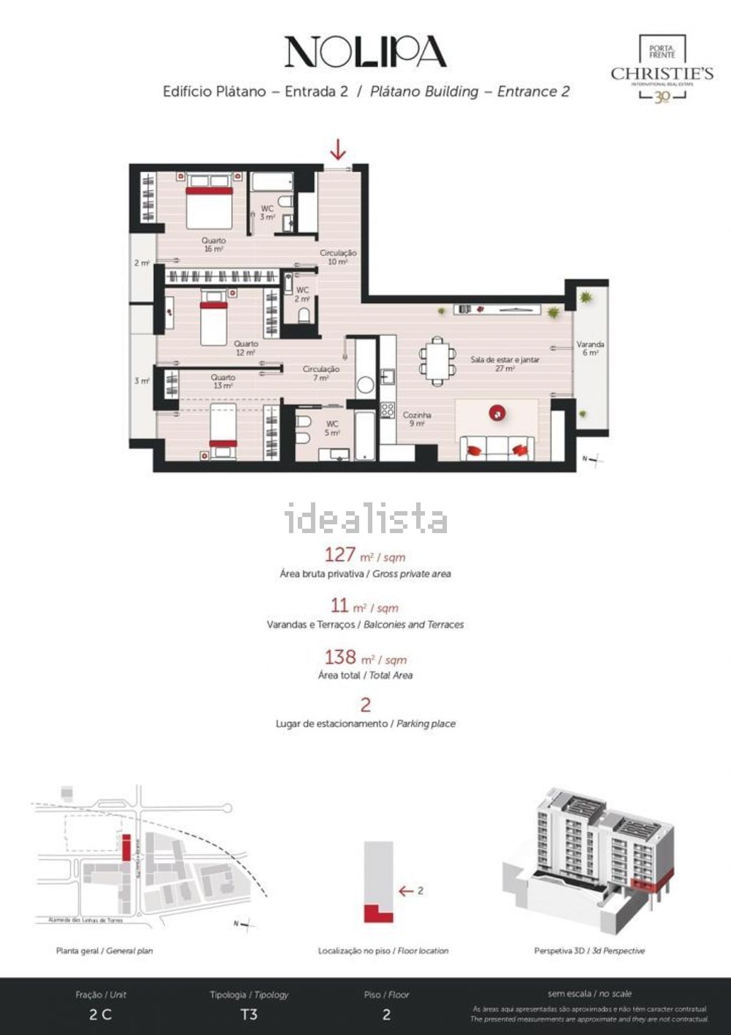 公寓 t3出售在 Alto do Lumiar - Quinta das Conchas - Quinta do Lambert - 平面图