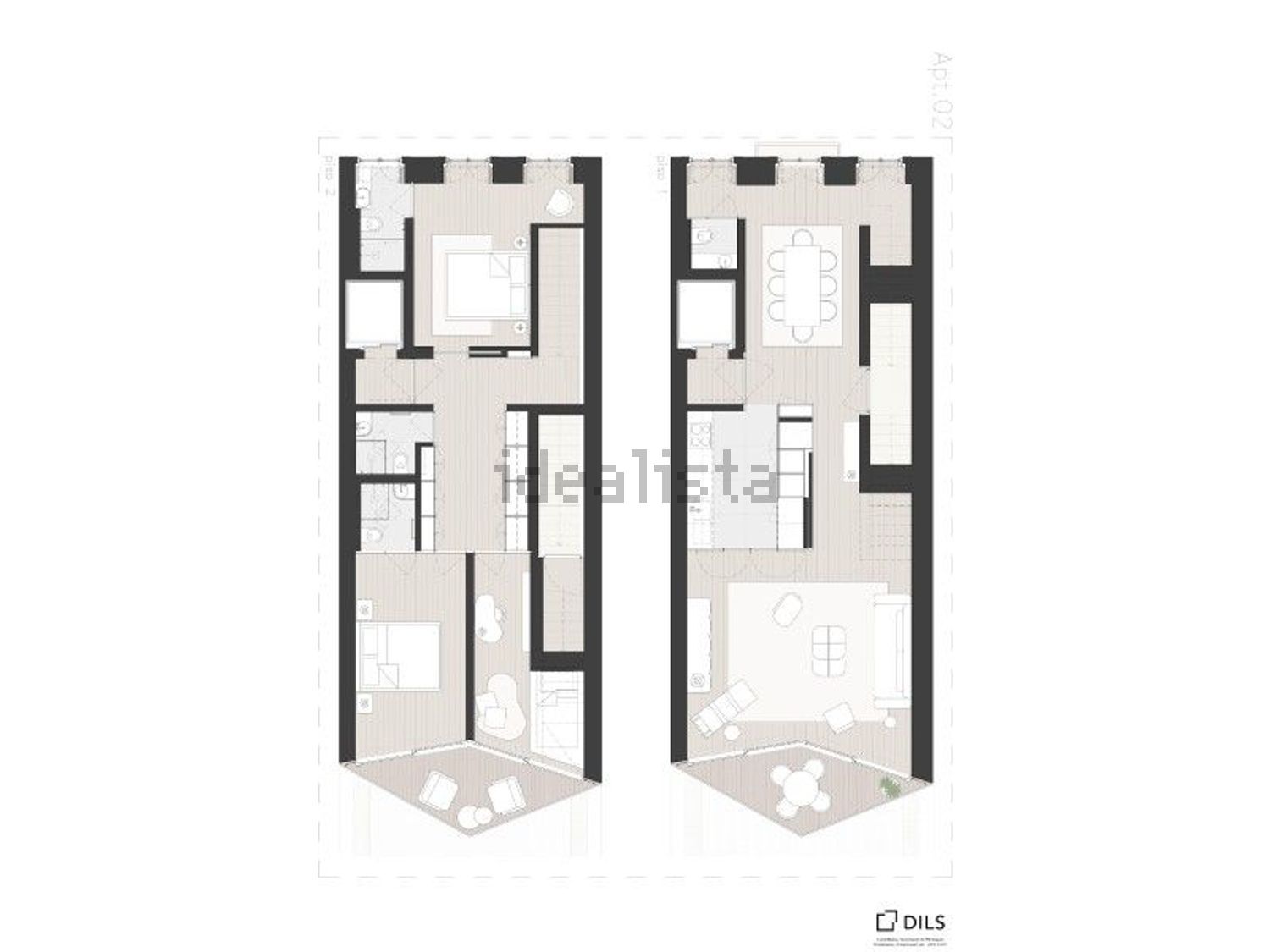 公寓 t3出售在Rua da Lapa s/n - 平面图