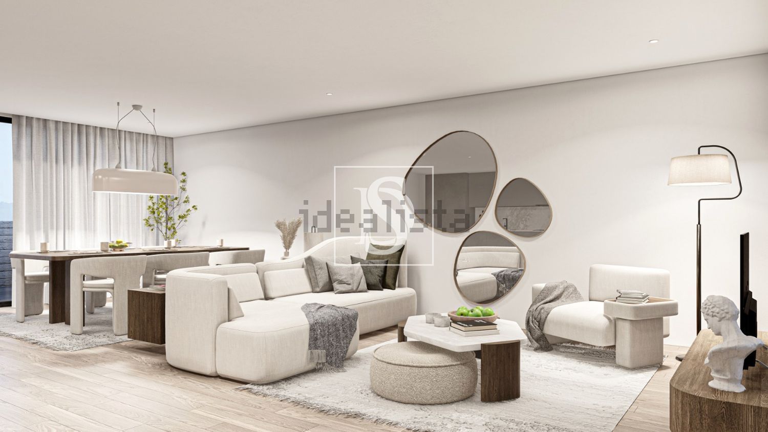 公寓 t3出售在 Campo e Sobrado - 客厅