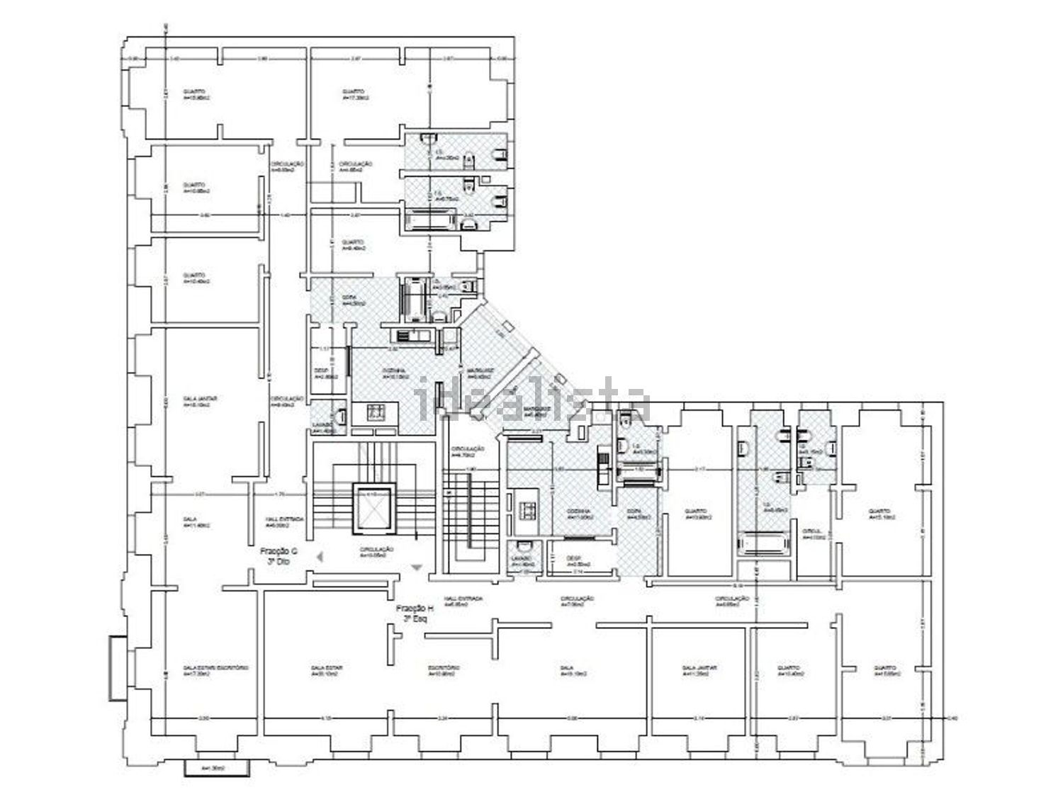 出租公寓 t5在Avenida Sidónio Pais - 平面图