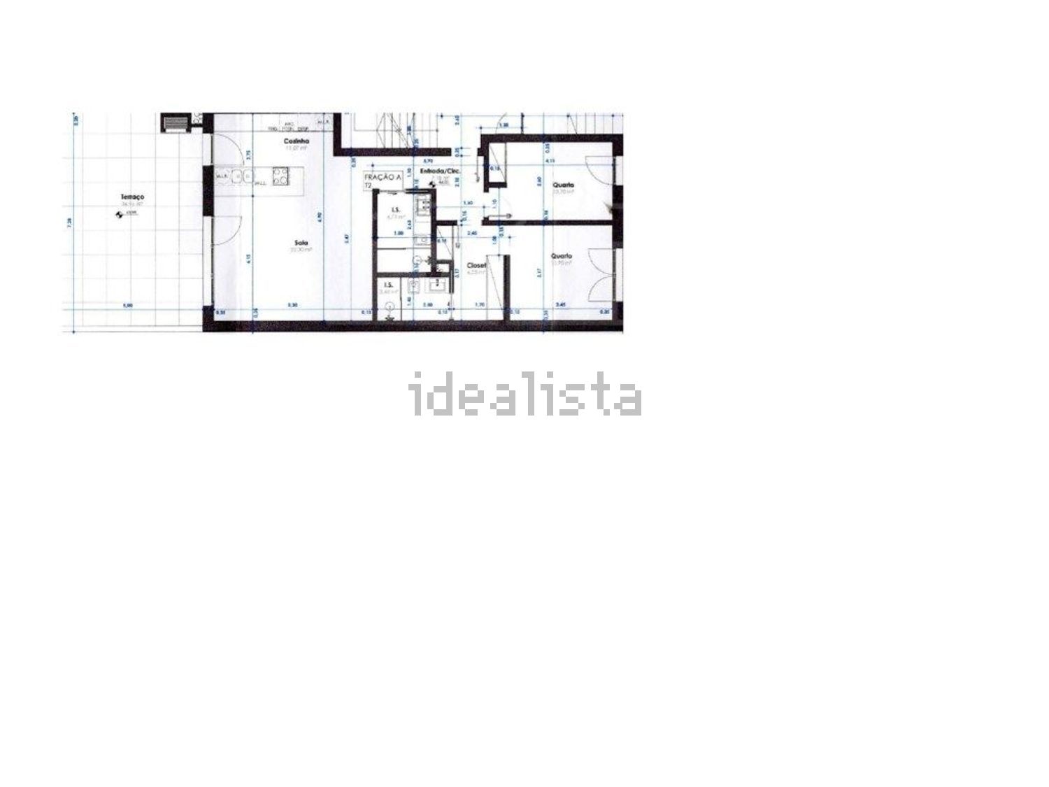 公寓 t2出售在 Bairro Novo - Quinta Dona Maria - 平面图