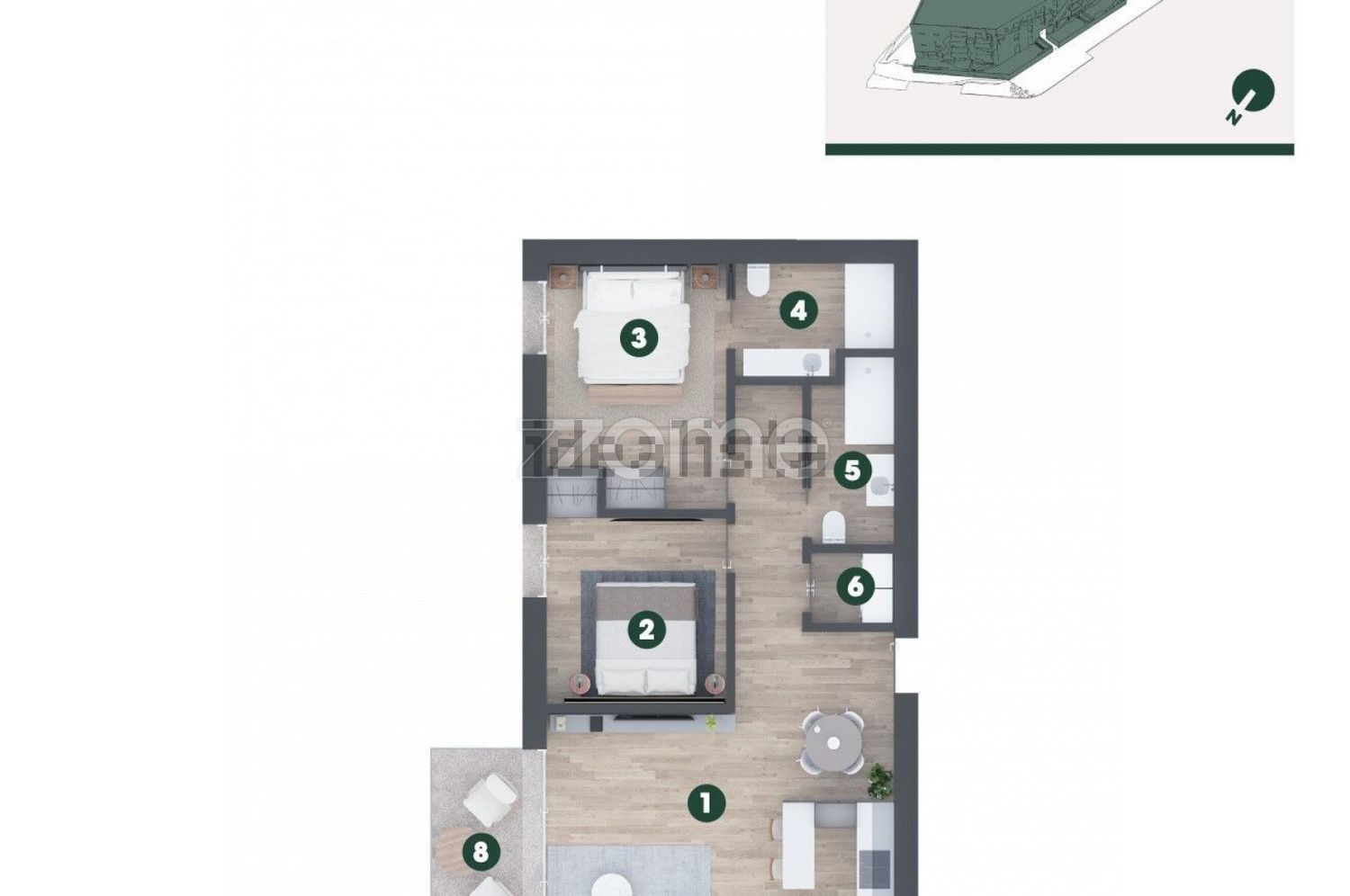 公寓 t2出售在Rua da Estrada Principal s/n - 平面图