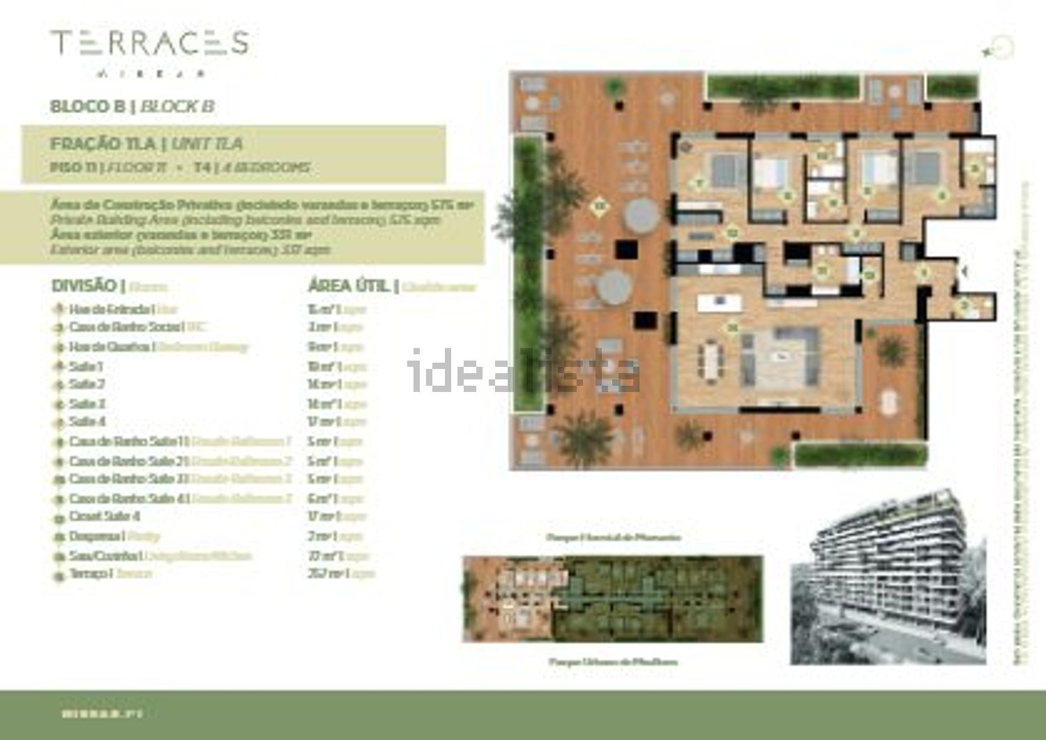 公寓 t4出售在Alameda Engenheiro José Mattos e Silva - 平面图