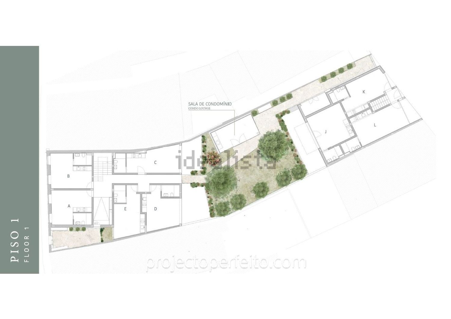 T0（单人公寓）出售在 Zona Histórica de Matosinhos - 平面图