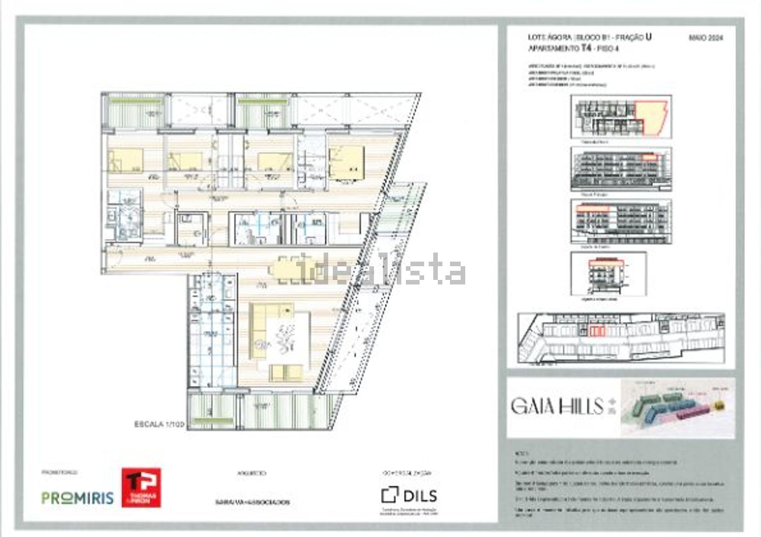 公寓 t4出售在 Cais do Cavaco s/n - 平面图