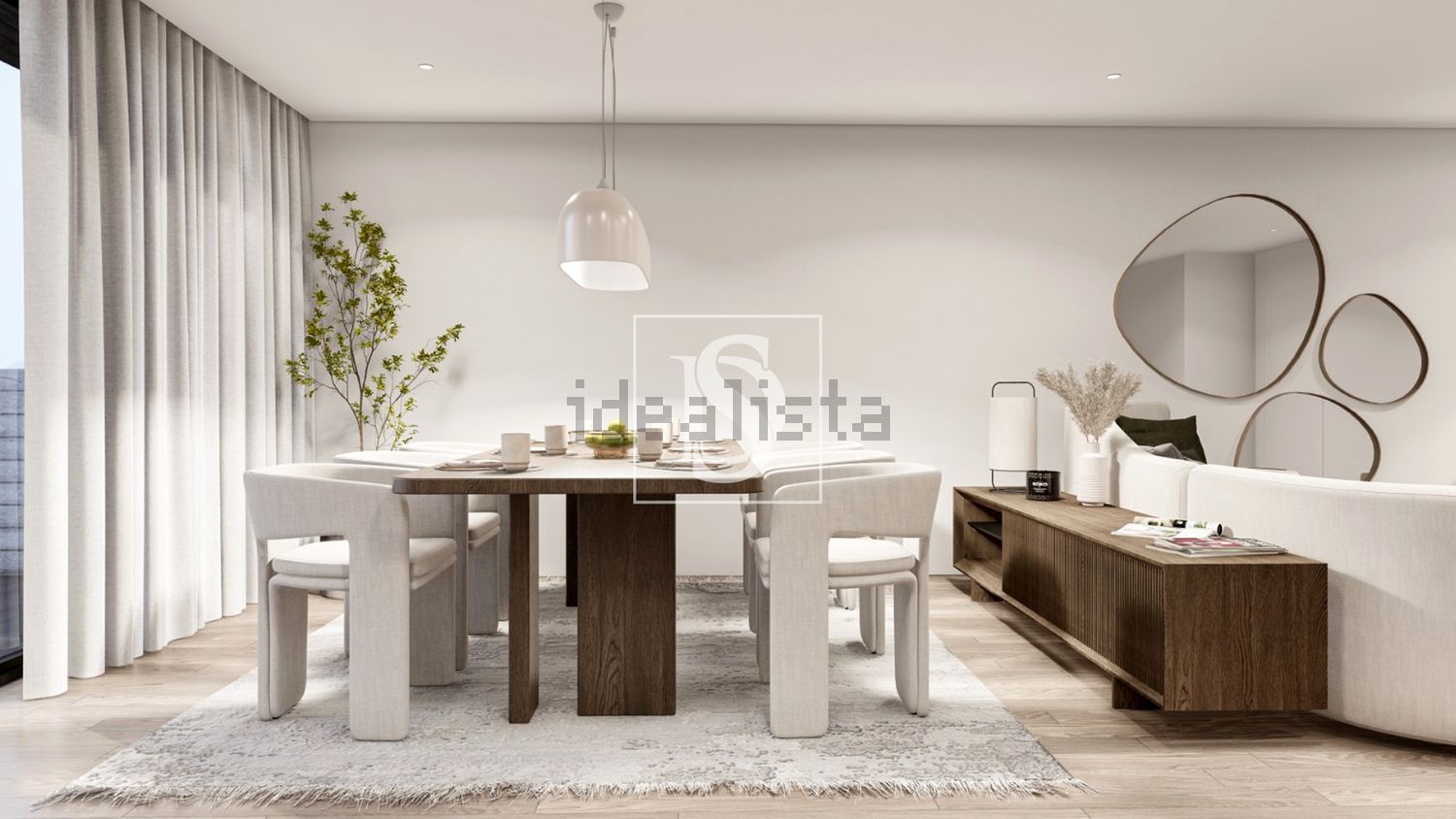 公寓 t3出售在 Campo e Sobrado - 餐厅