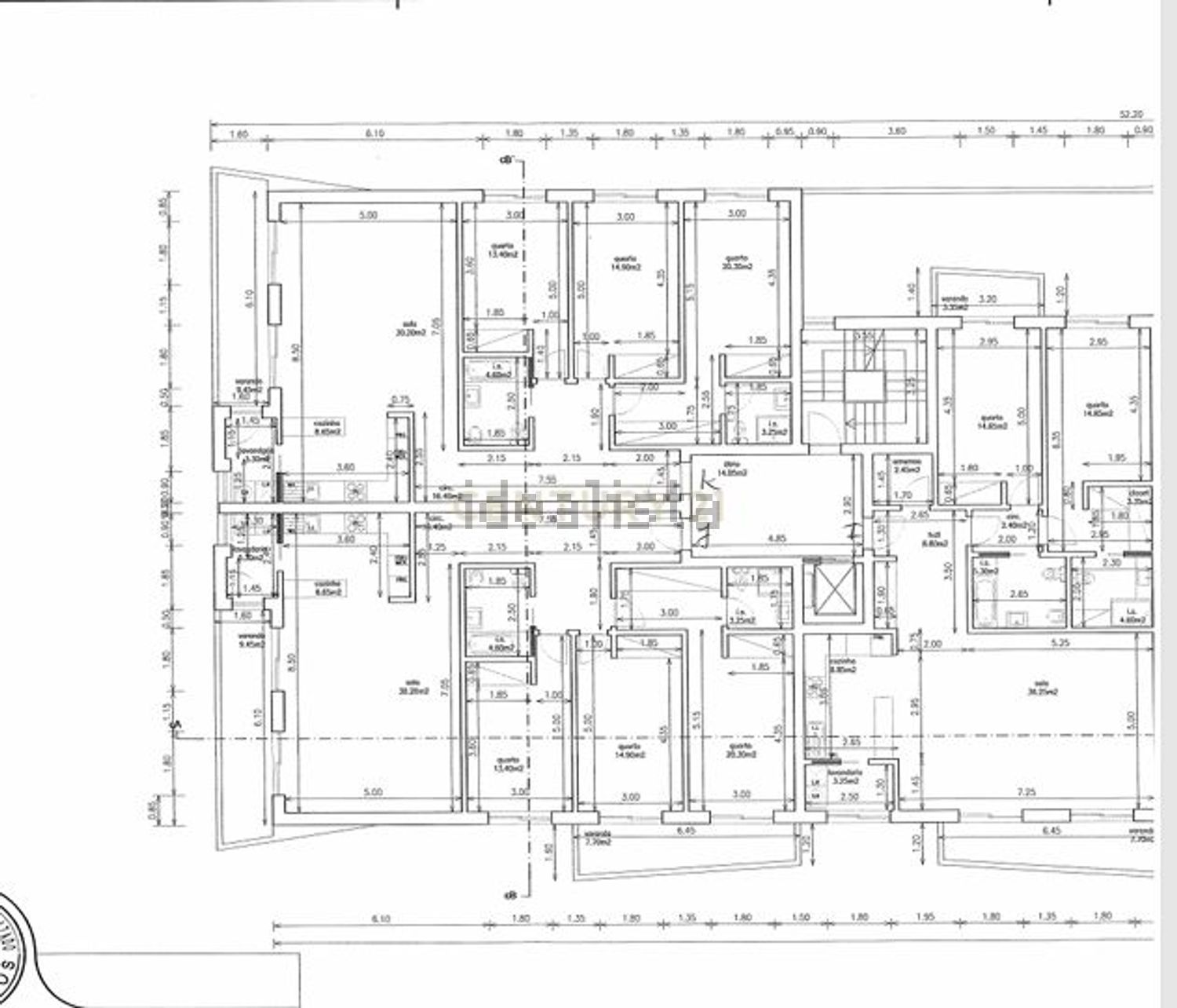 公寓 t3出售在Avenida Heróis de Chaves - 平面图