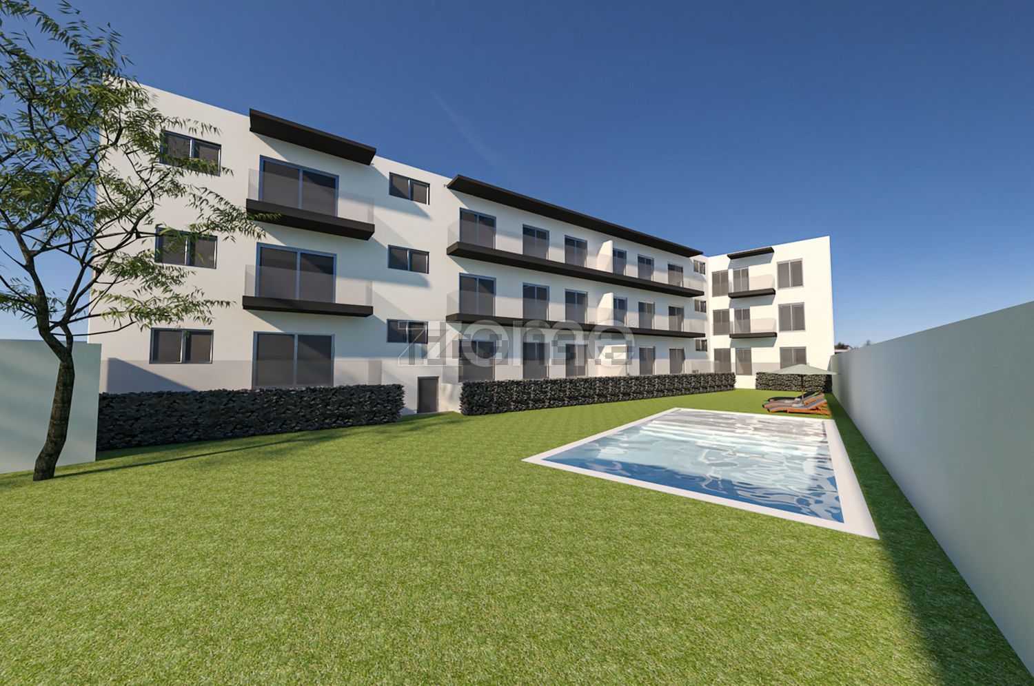 公寓 t2出售在Rua Engenheiro Custódio José Vilas Boas - 游泳池