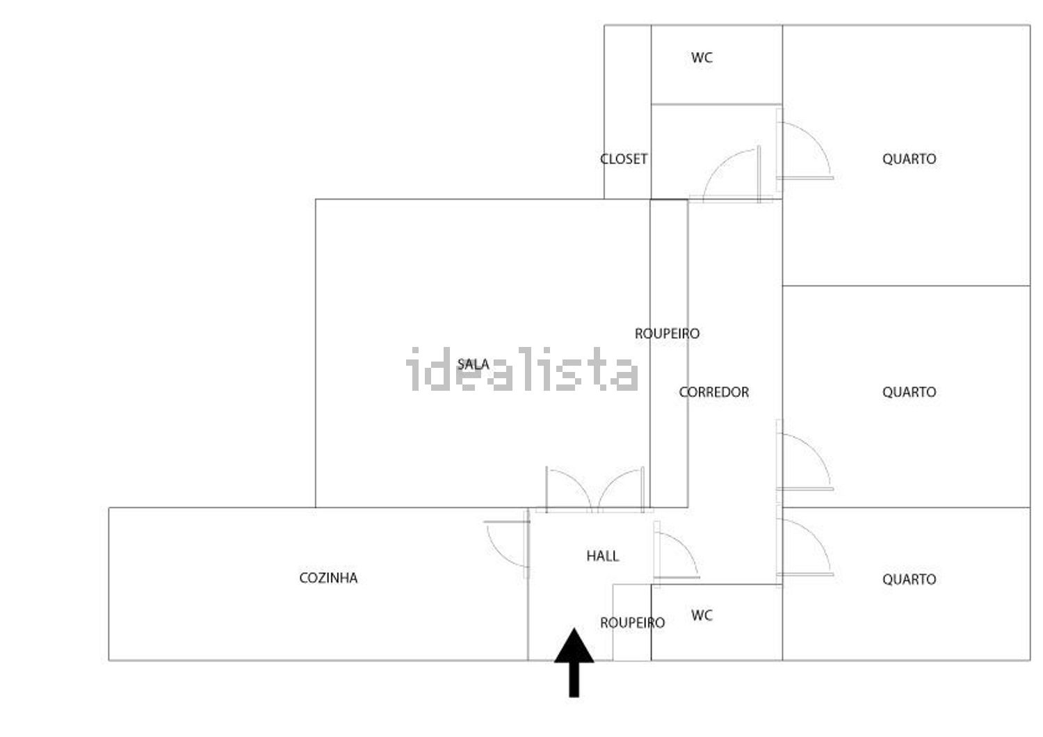 公寓 t3出售在 Calçada do Poço, 13 - 平面图