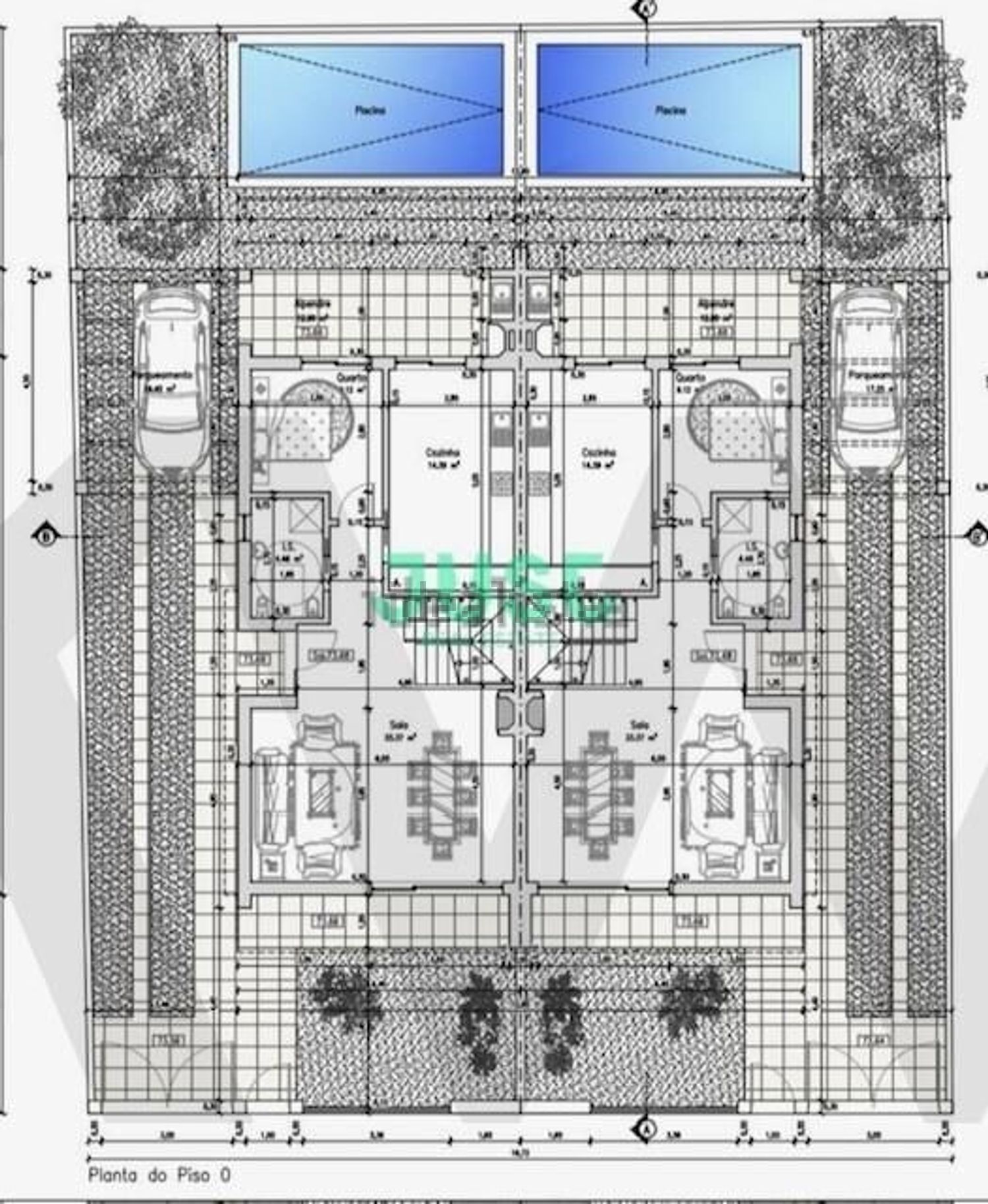 双拼别墅出售在Rua 25 de Abril, 101 nº101 - 平面图