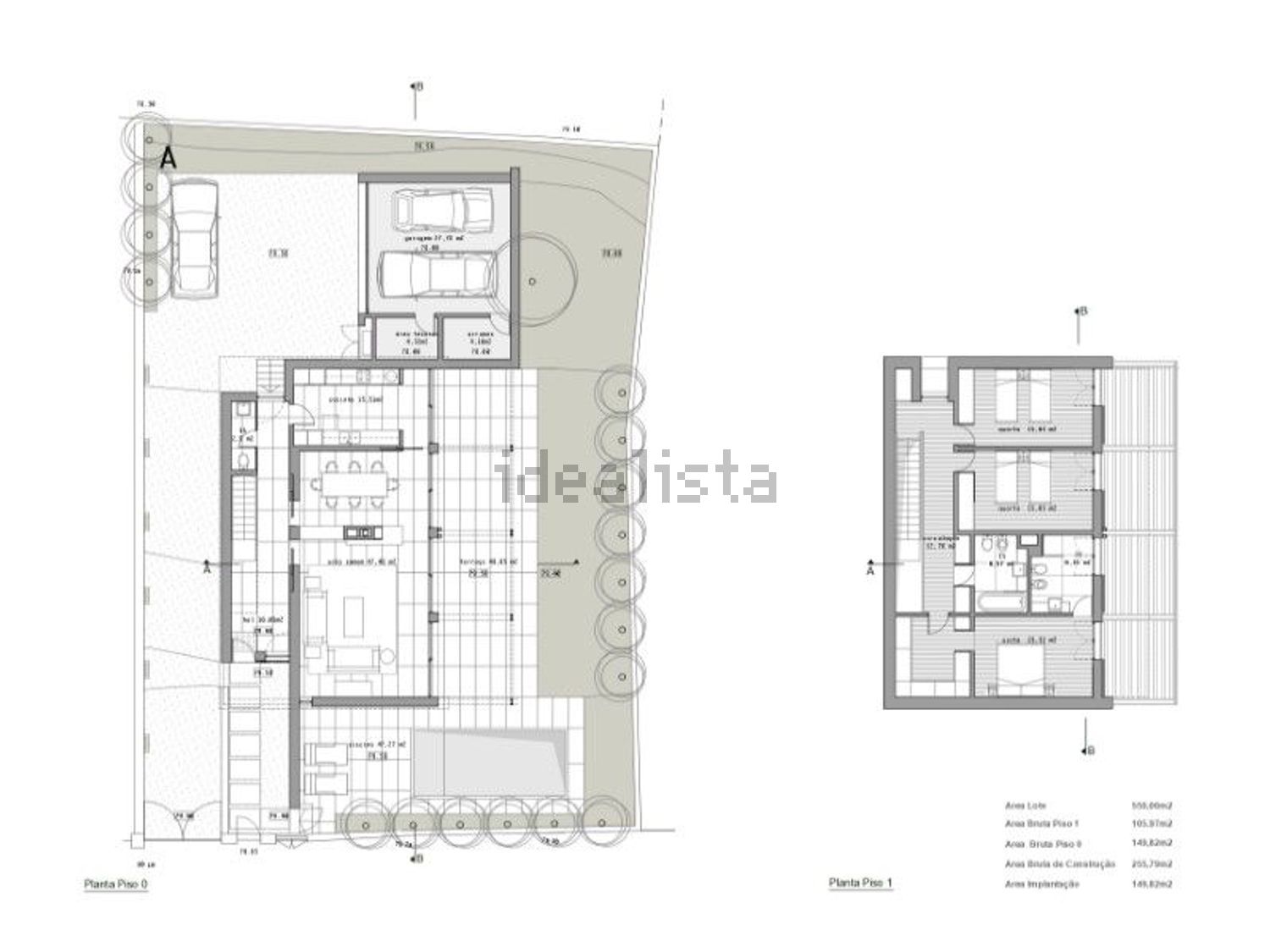 出租小楼房或独栋别墅在 Centro de Cascais - 平面图