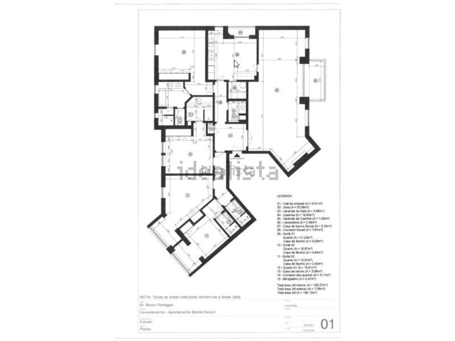 出租公寓 t3在 Monte Estoril - 平面图
