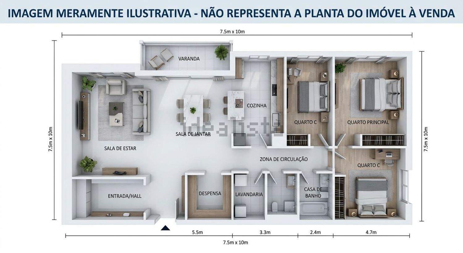 公寓 t8出售在Rua Lourenço de Almeida Azevedo - 平面图