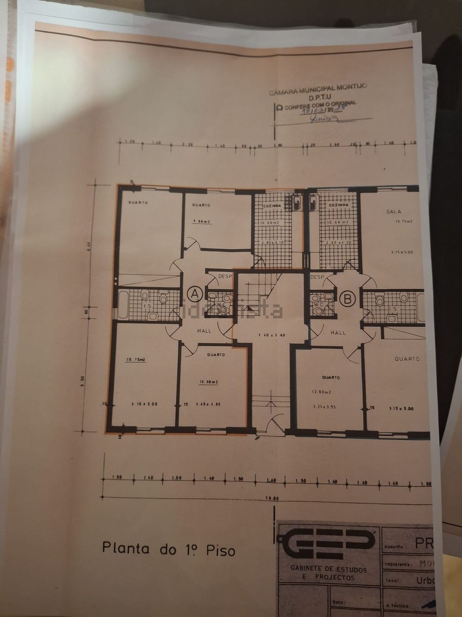 公寓 t3出售在Rua da Beira Litoral, 26 - 平面图