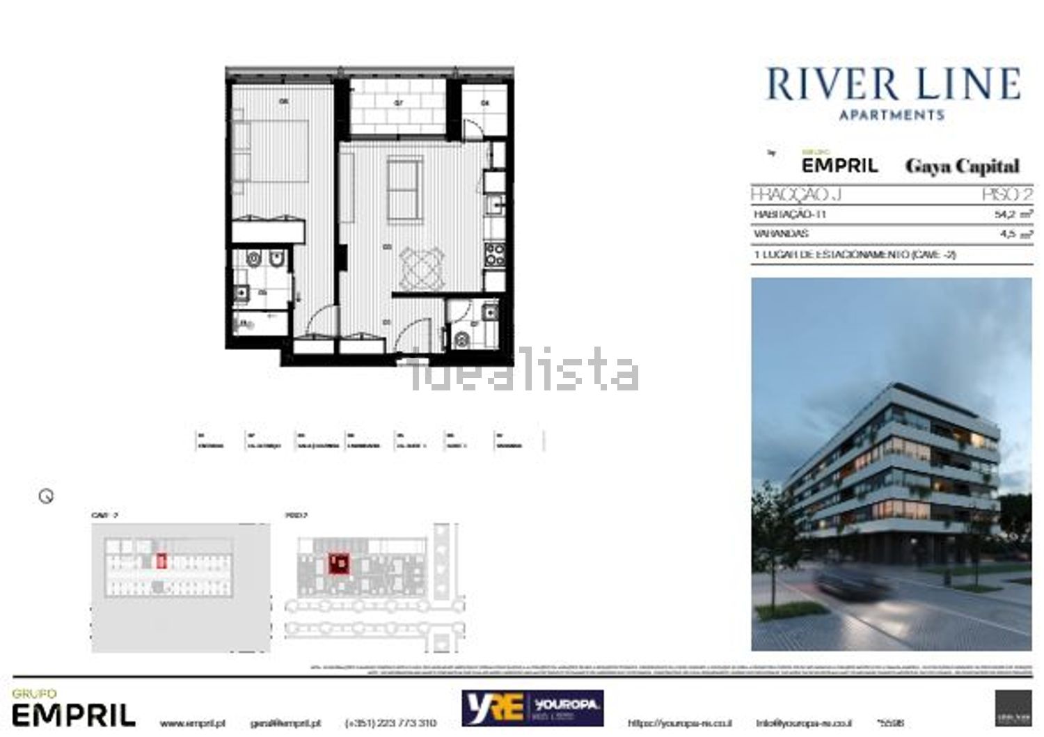 公寓 t1出售在Rua Seca do Bacalhau, 444 - 平面图