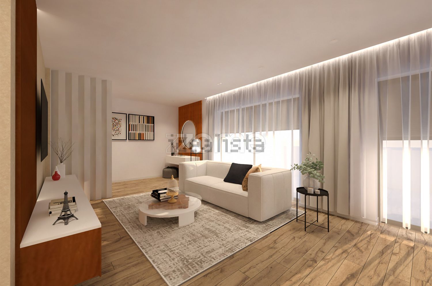 公寓 t2出售在Rua Engenheiro Custódio José Vilas Boas - 客厅